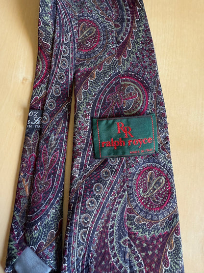 Cravatta anni ‘80 paisley jacquard