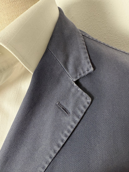 Giacca Boglioli destrutturata in piquet di cotone blu - tg. 54/56