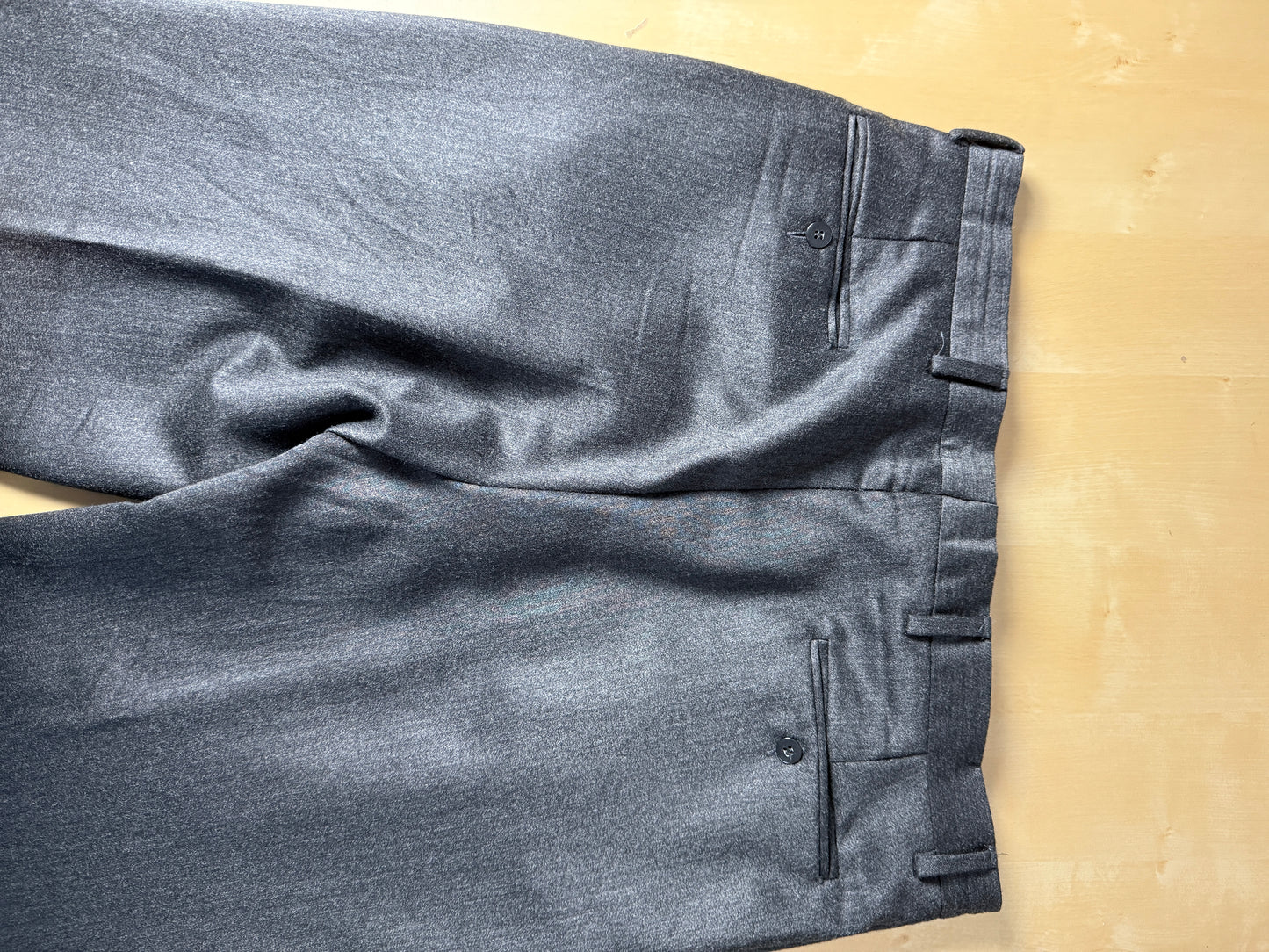 Completo doppiopetto anni ‘80 flanella antracite - tg. 52