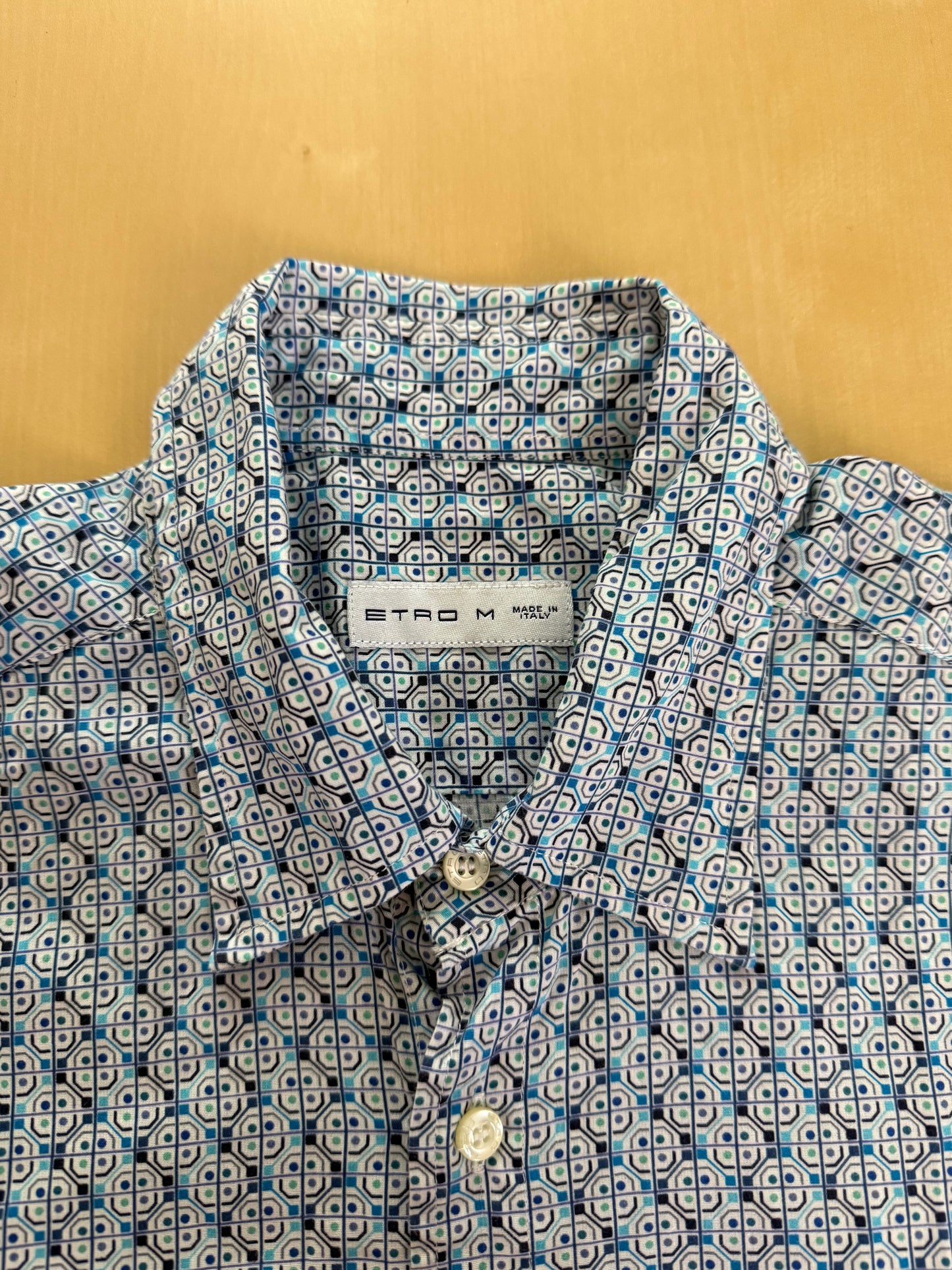 Camicia Etro fantasia geometrica - S/M collo 39