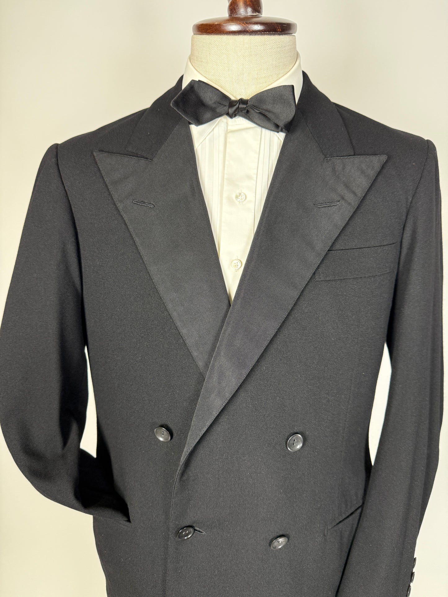 Smoking doppiopetto sartoriale anni ‘50 - tg. 46/48 (pantaloni 44)