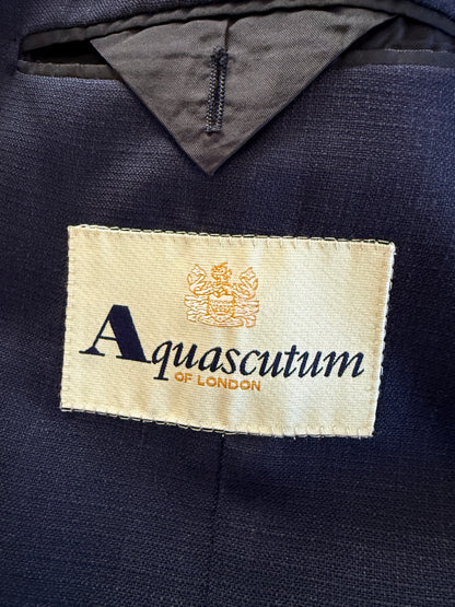 Giacca Aquascutum estiva hopsack blu- tg. 48