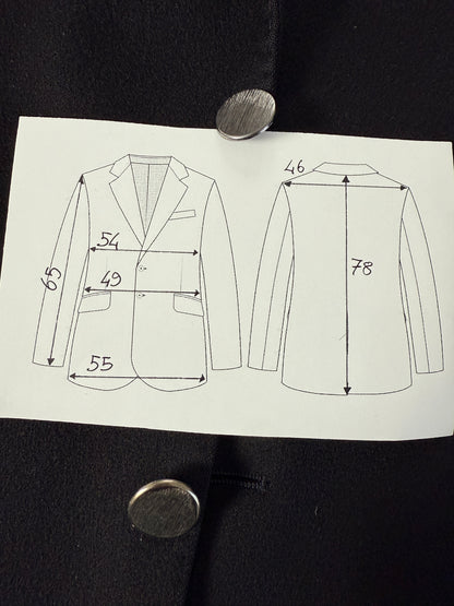 Blazer anni ‘80 in cashmere e lana blu - tg. 48