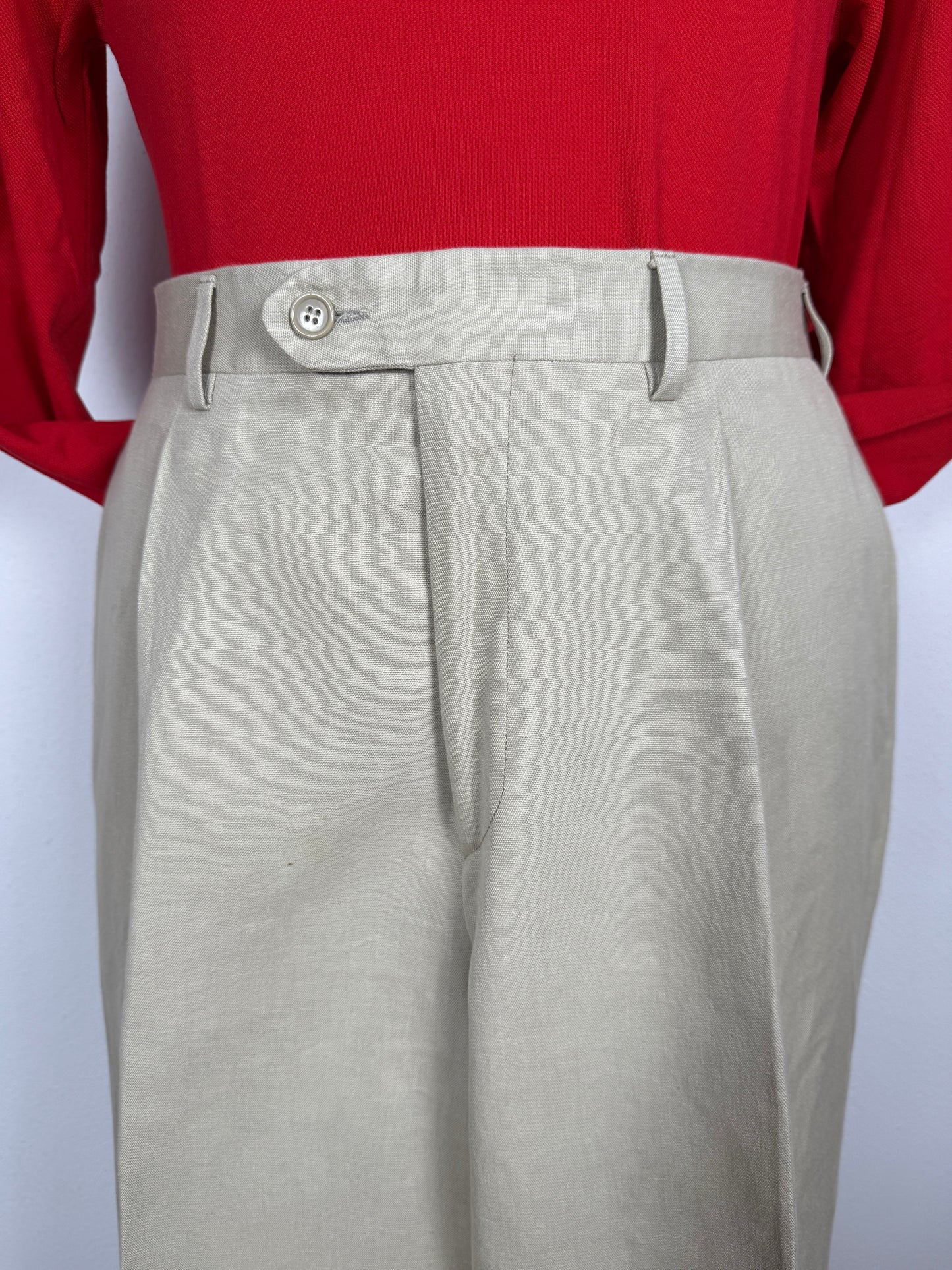 Completo beige in lino e cotone - tg. 52