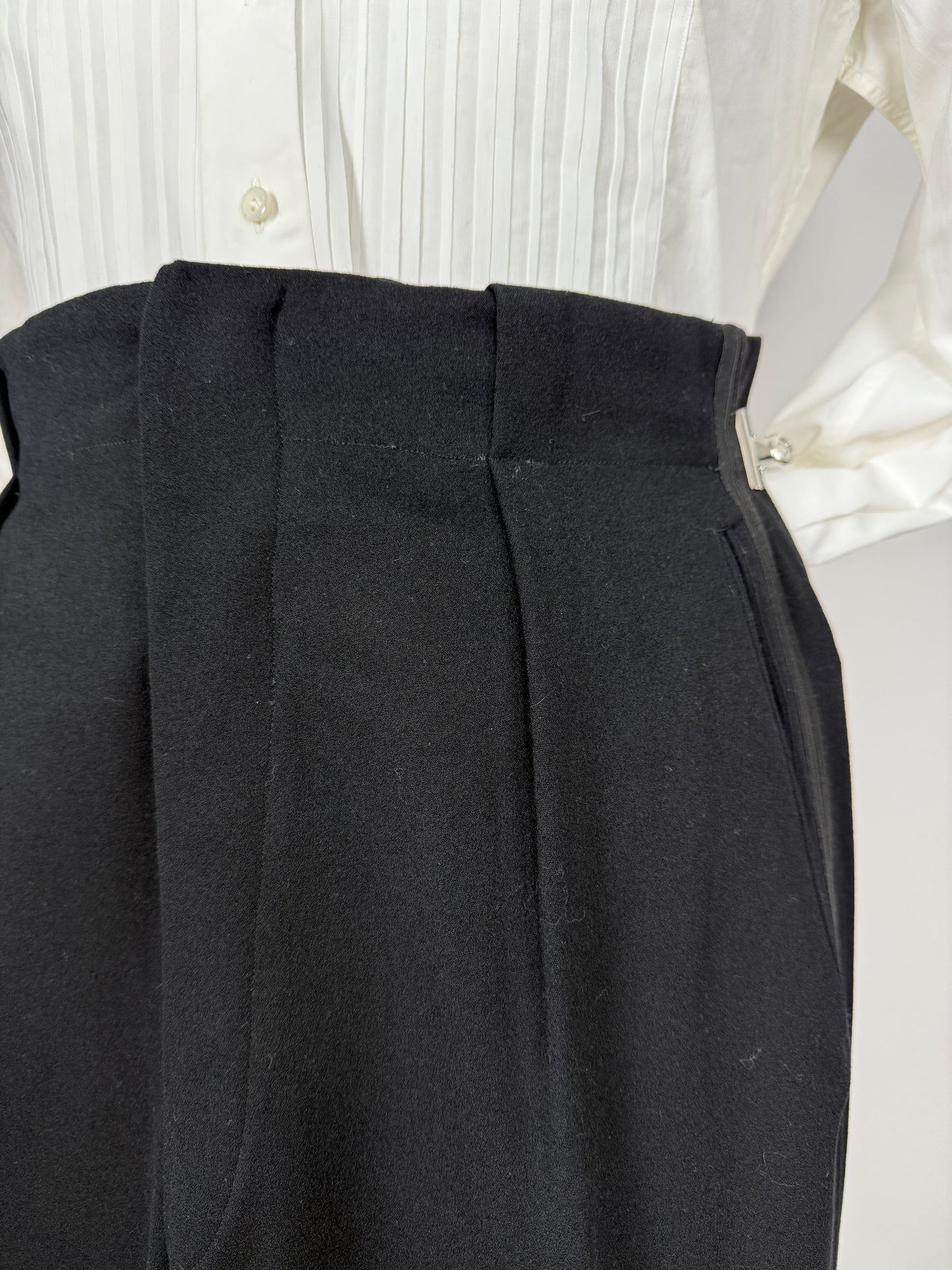 Smoking sartoriale anni ‘40/‘50 monopetto revers a lancia - tg. 46/48