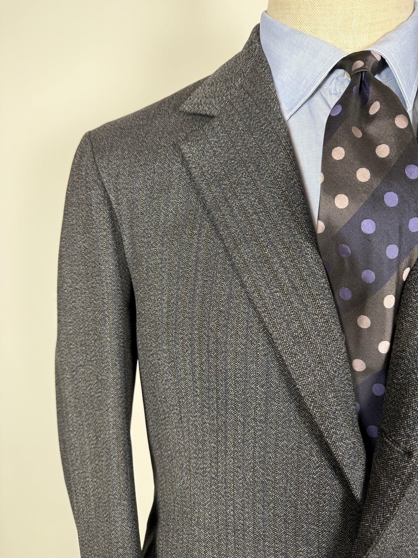 Completo sartoriale anni ‘60 grigio sale pepe - tg. 50/52