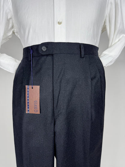 Pantaloni in flanella antracite anni '90 (NOS) - tg. 48/50