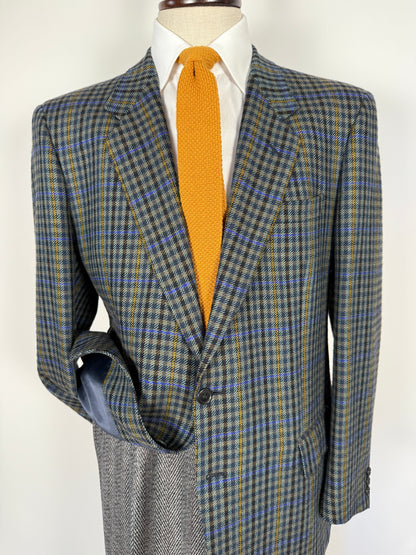 Giacca anni ‘80 in lana check finestrata - tg. 52/54