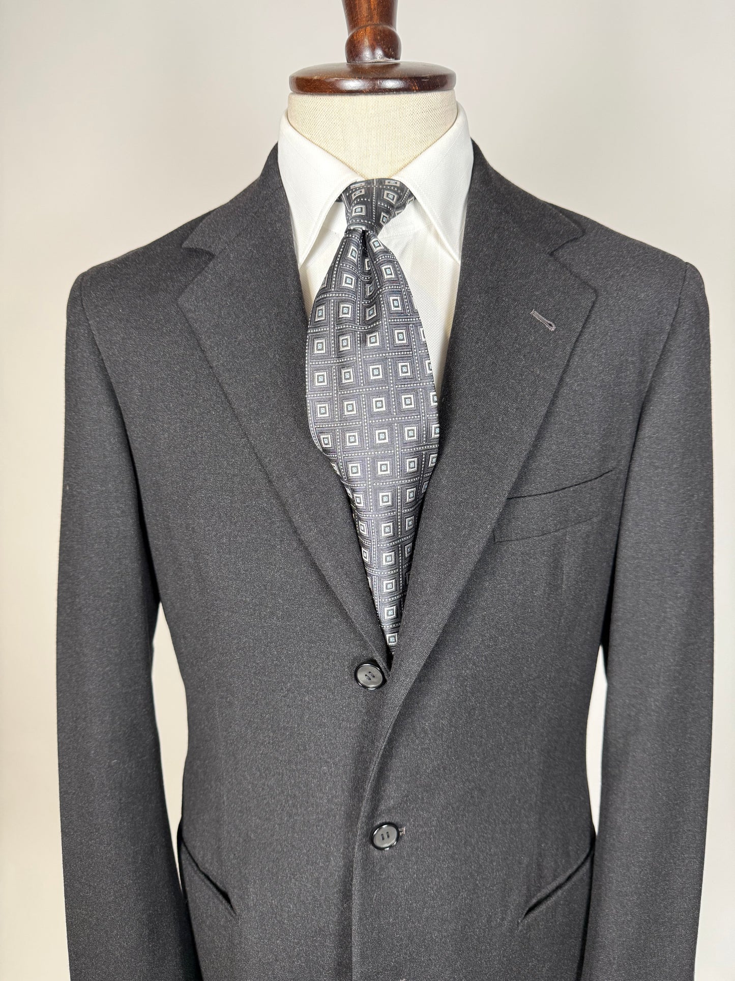 Completo anni ‘50/‘60 flanella antracite - tg. 46