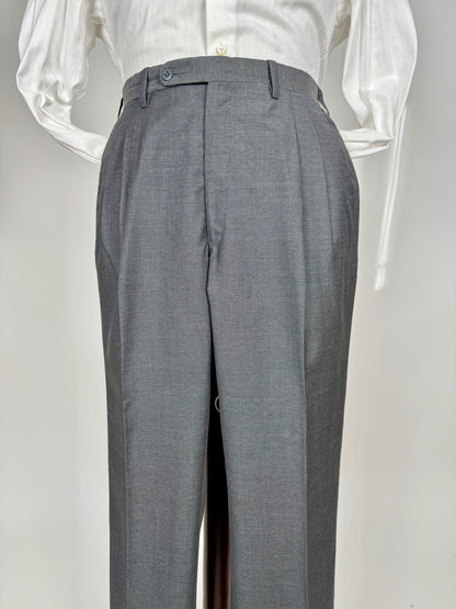 Pantaloni sartoriali fresco lana trama herringbone - tg. 52
