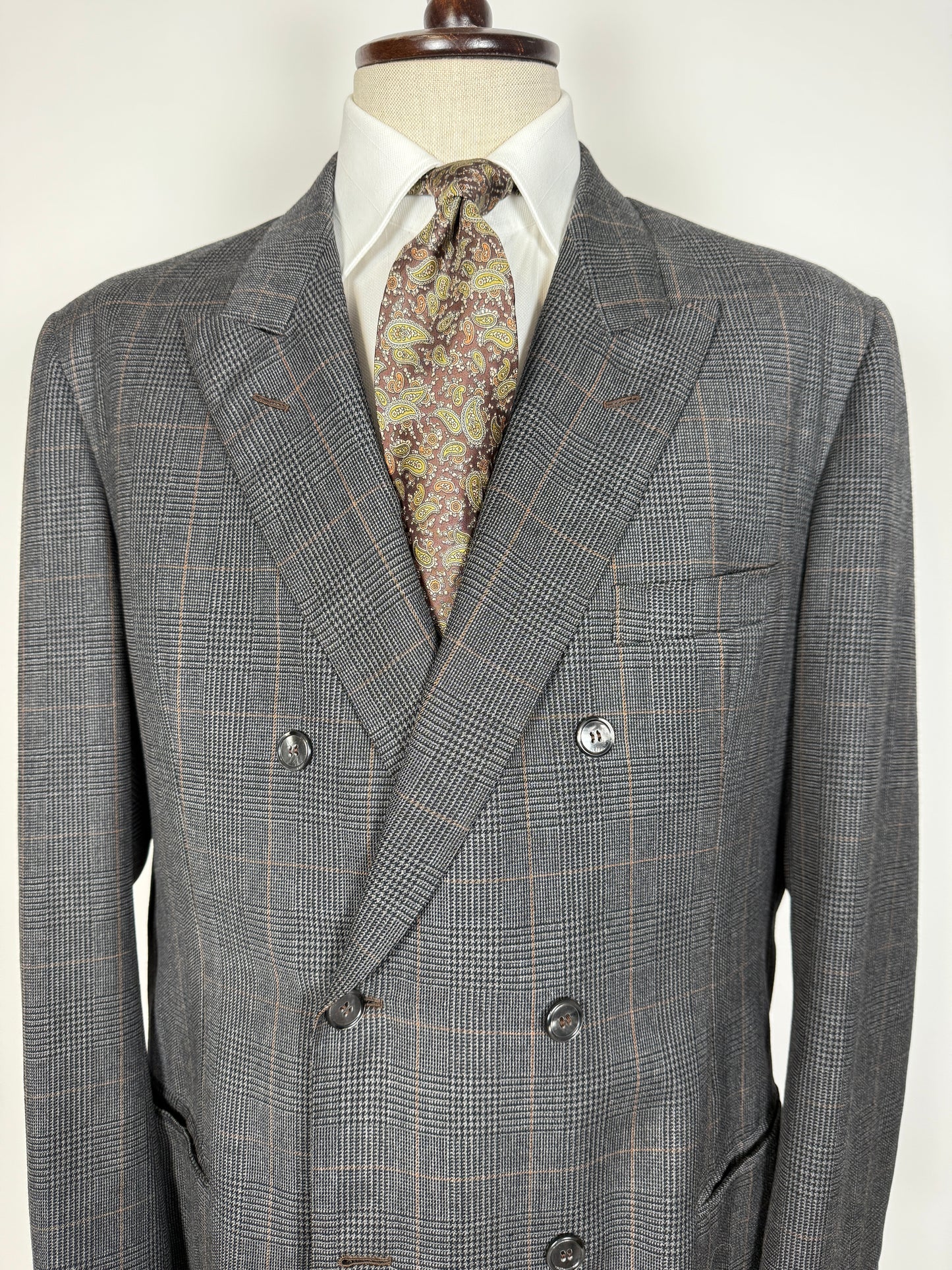 Giacca doppiopetto sartoriale anni ‘60 principe di Galles - tg. 58/60