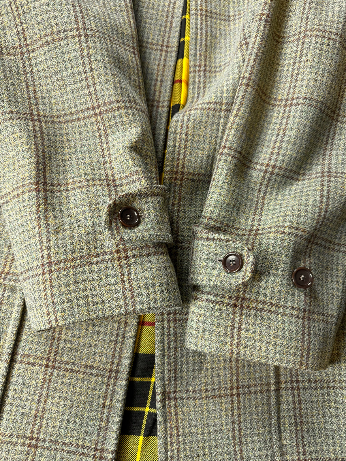 Cappotto raglan De Paz tweed verde cachi - tg. 54-56