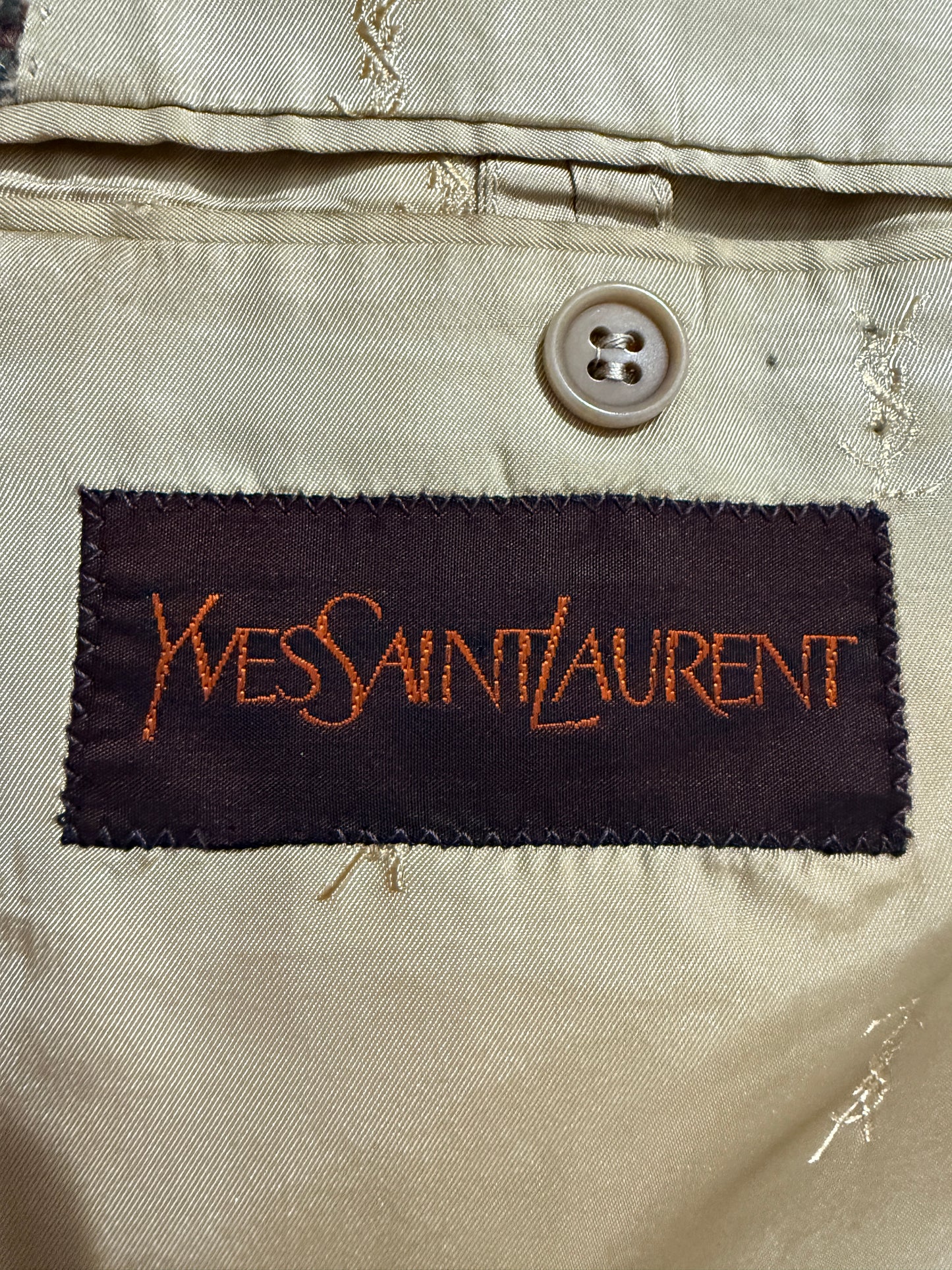 Giacca Yves Saint Laurent anni ‘70 in tweed pied-de-poule - tg. 48