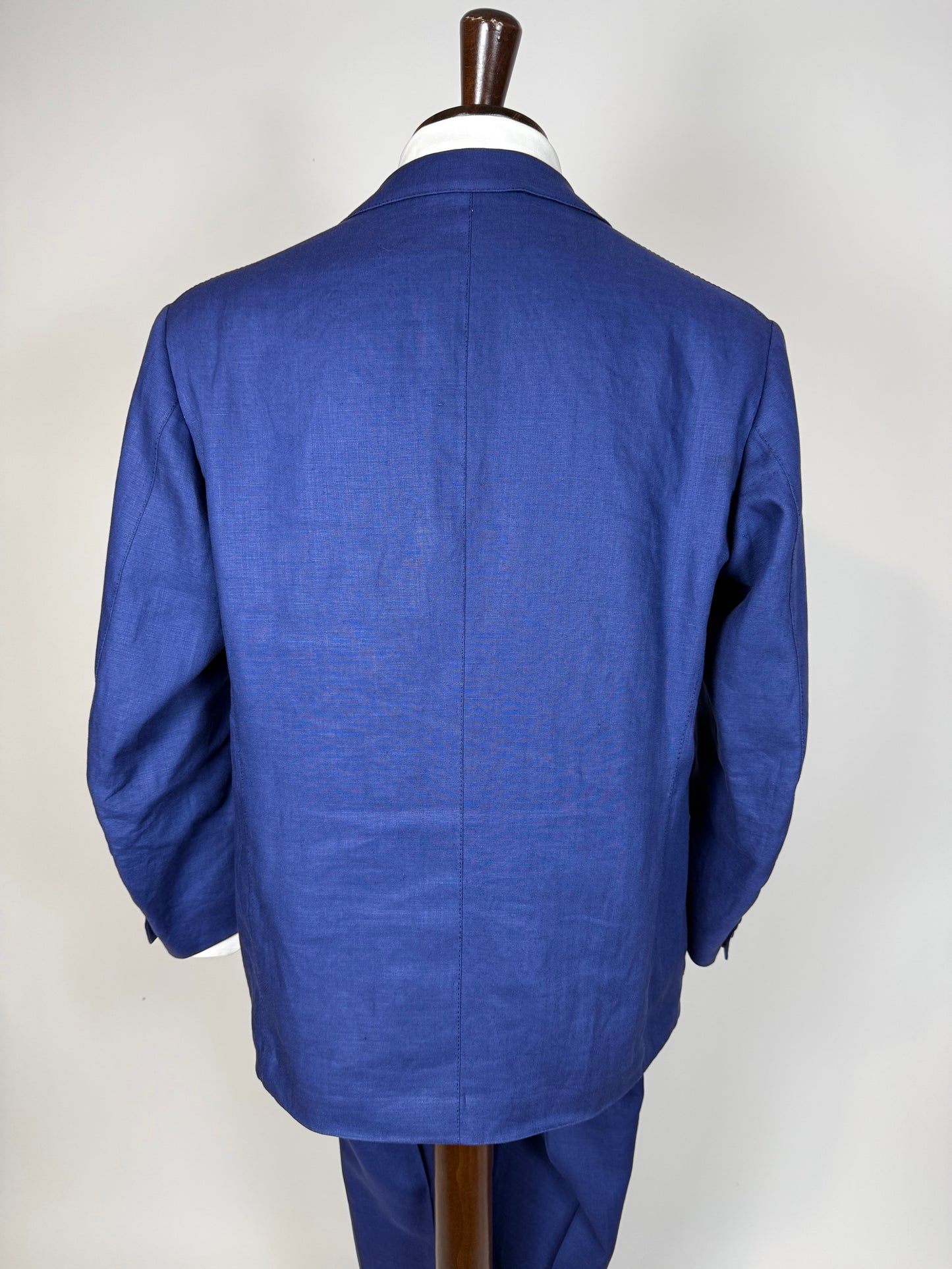 Completo sartoriale F. Di Marco lino irlandese blu (doppio pantalone) - tg. 52 corta