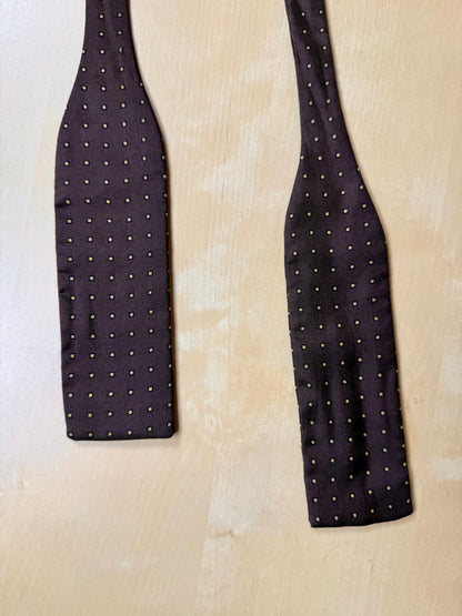 Papillon vintage marrone micro fantasia