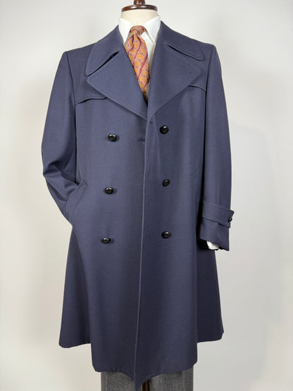 Cappotto/trench anni ‘70 in twill di lana - tg. 48-50