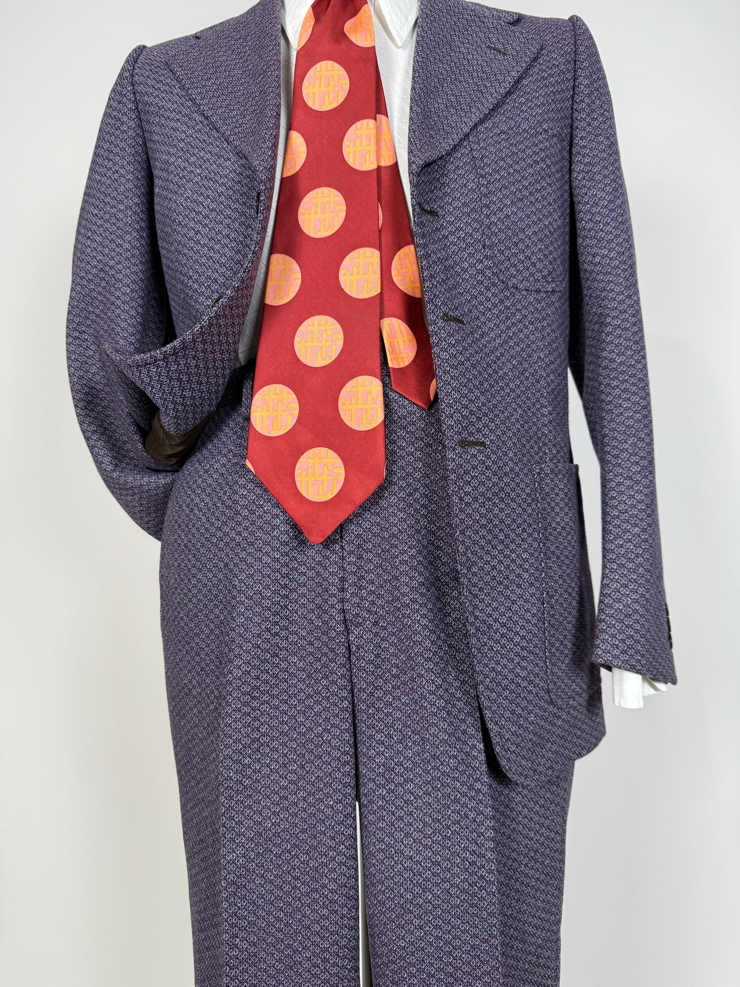 Completo anni ‘70 viola optical - tg. 44