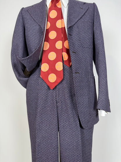 Completo anni ‘70 viola optical - tg. 44