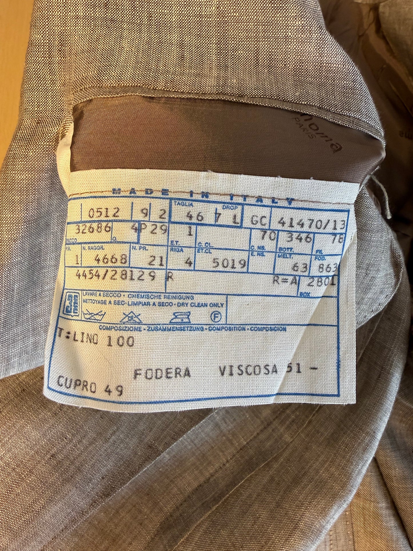 Giacca in lino Renoma anni '80 - tg. 44