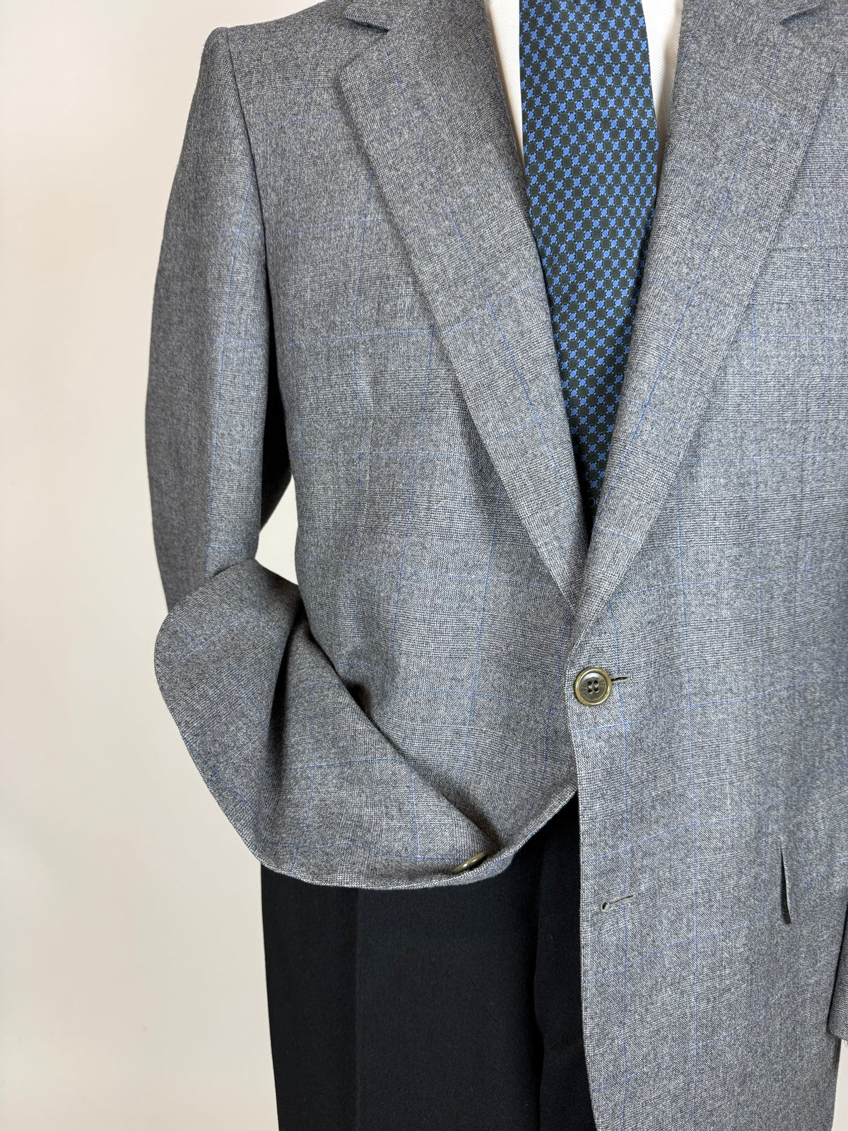 Giacca Brioni anni '80 flanella principe di Galles - tg. 52/54