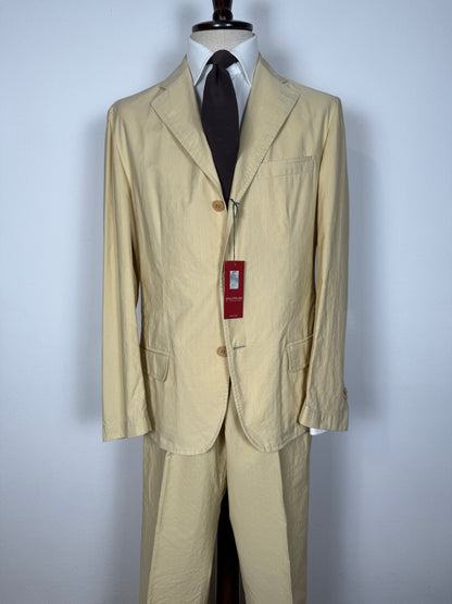 Completo estivo in puro cotone sfoderato color crema (NOS) - tg. 48/50