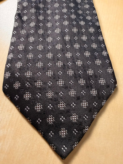 Cravatta Gucci grigio-bronzo micro fantasia