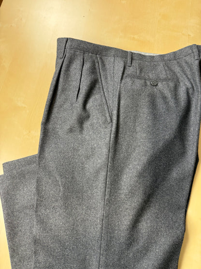 Pantaloni sartoriali anni ‘70/‘80 flanella grigia - tg. 52