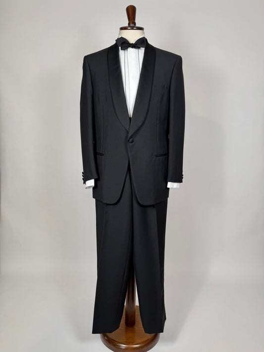 Smoking estivo Cantarelli anni '80 lana e mohair - tg. 50, pantaloni 52