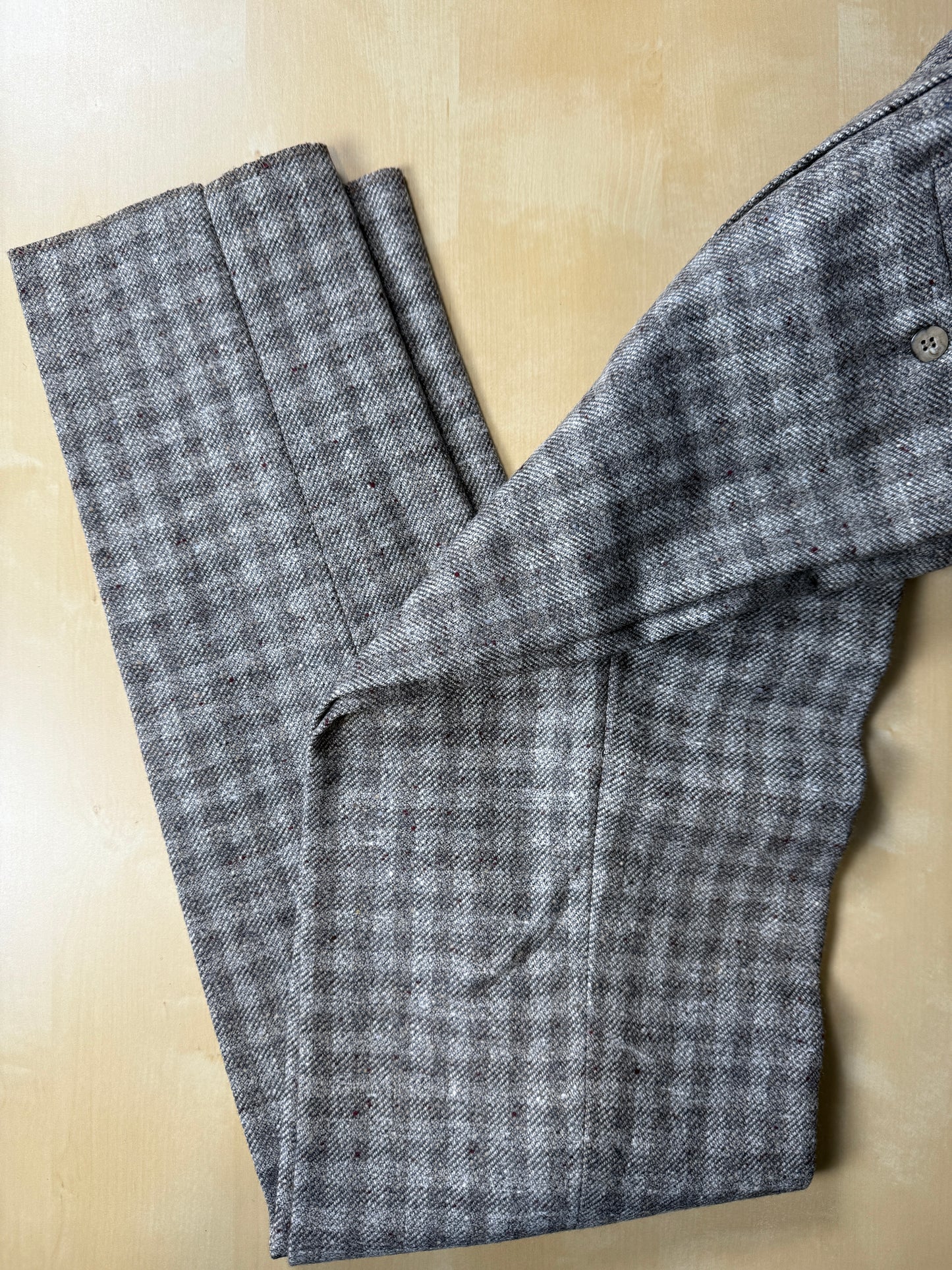 Pantaloni anni ‘70/‘80 tweed a quadri (NOS) - tg. 46