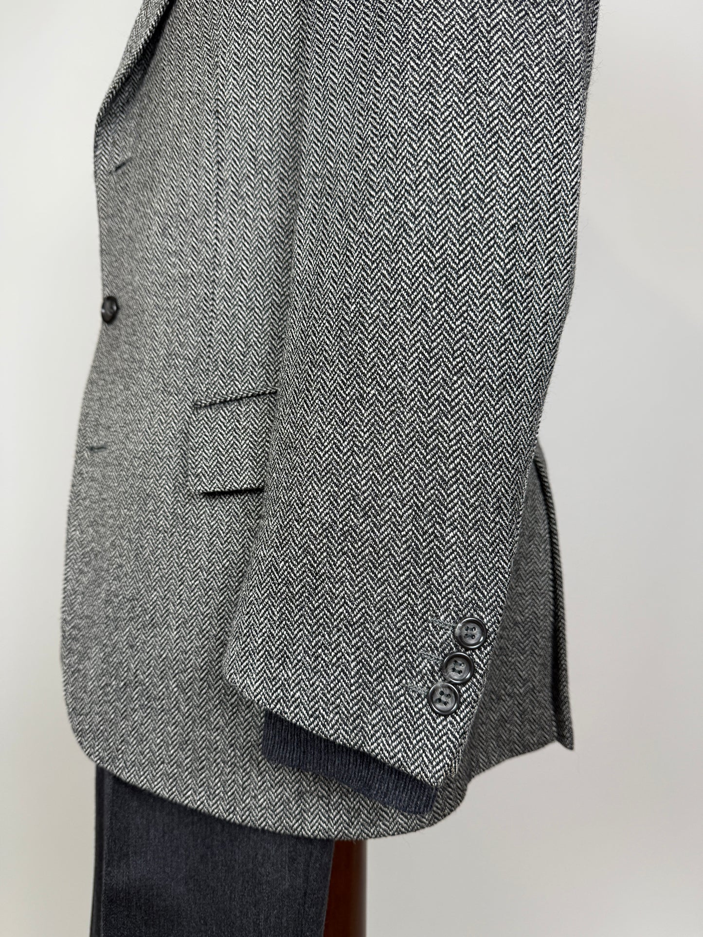 Giacca anni ‘90 herringbone grigio - tg. 48