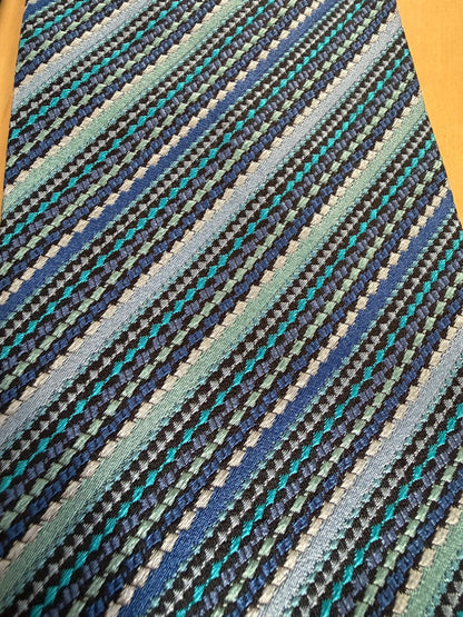 Cravatta Missoni fantasia striata blu