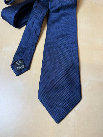 Cravatta Valentino grenadine blu tinta unita
