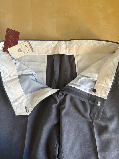 Pantaloni anni ‘90 in fresco lana grigio antracite (NOS) - tg. 52/54