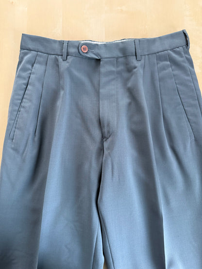 Pantaloni fresco lana verde petrolio anni ‘80 (NOS) - tg. 44