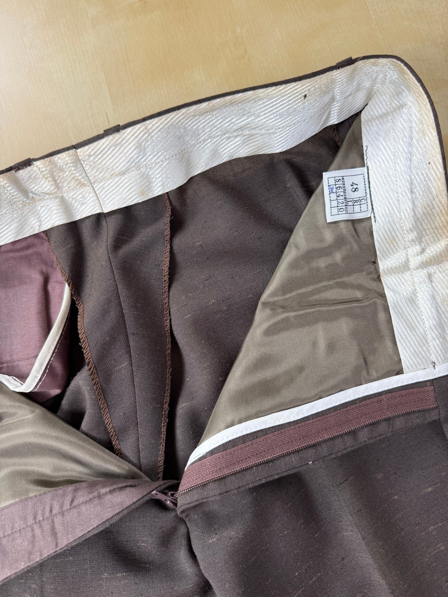 Pantaloni misto lino anni '70 (NOS) - tg.  44/46