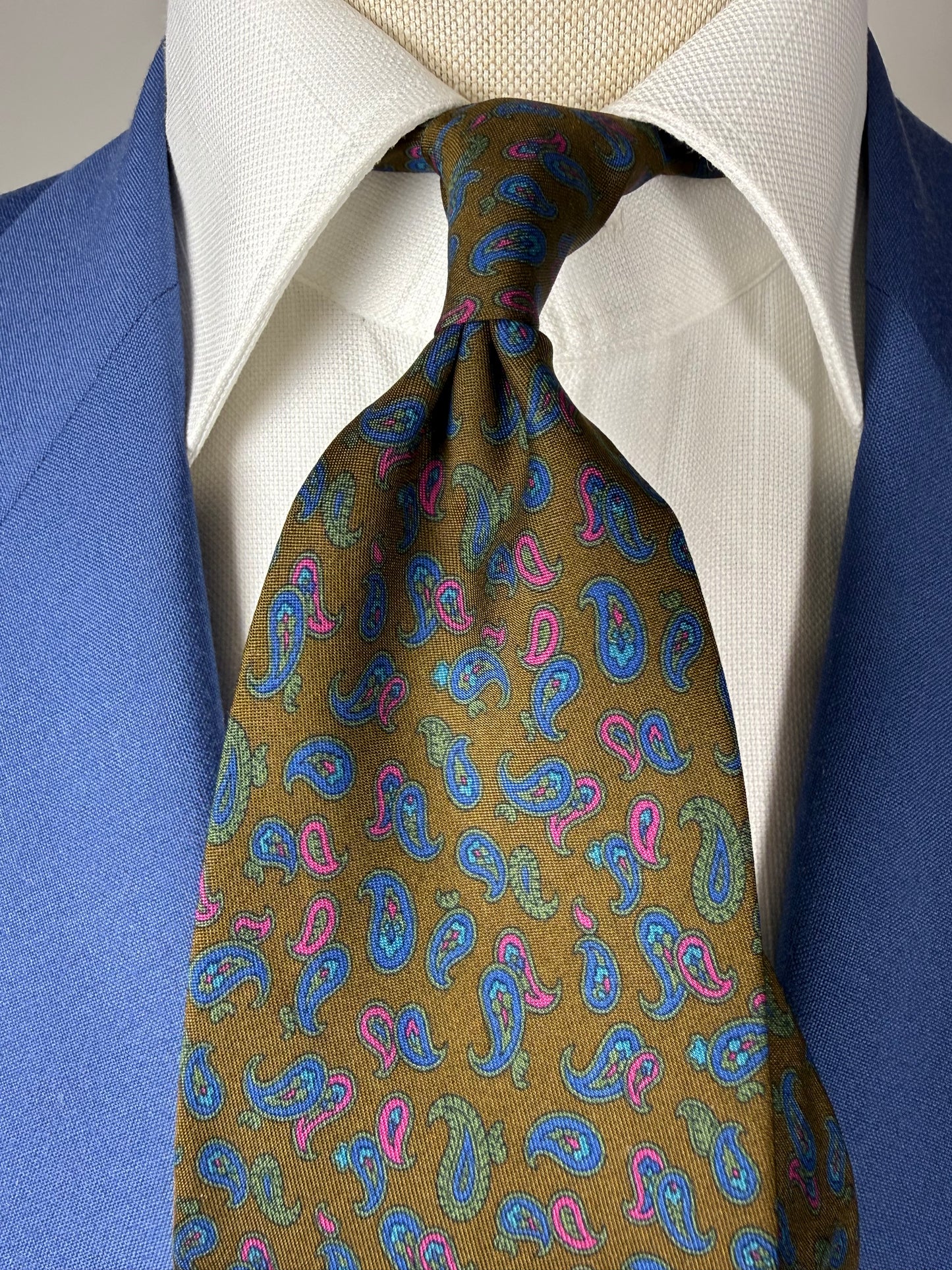 Cravatta Armani vintage paisley cachi