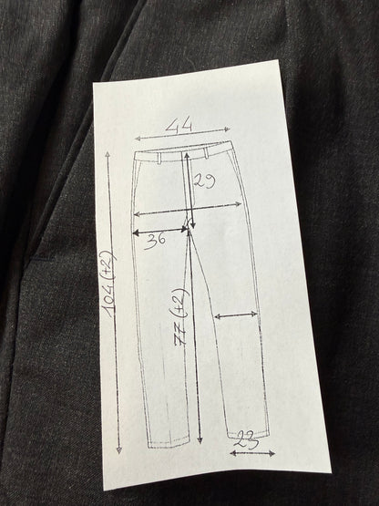 Pantaloni fresco lana grigio antracite - tg. 50