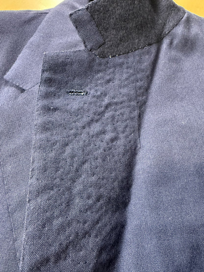 Giacca sartoriale anni ‘50/‘60 tela di lana blu - tg. 48/50 corta