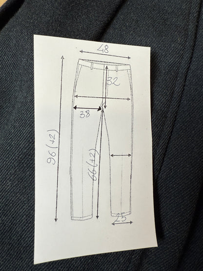 Pantaloni anni ‘80 flanella verde pino - tg. 52/54