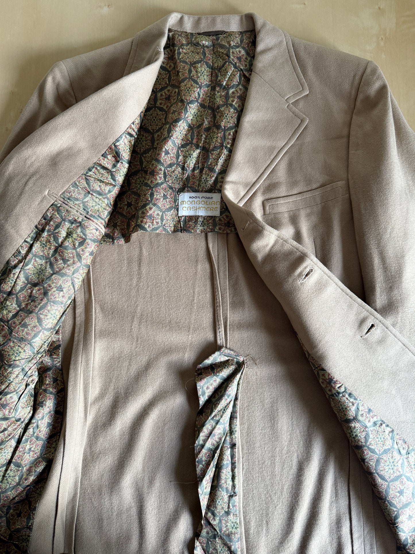 Giacca americana anni ‘60/‘70 in puro cashmere spinato - tg. 52