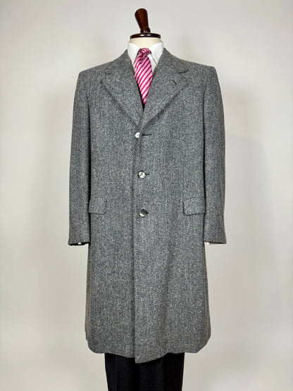 Cappotto anni ‘60/‘70 tweed spigato/chevron - tg. 52-54