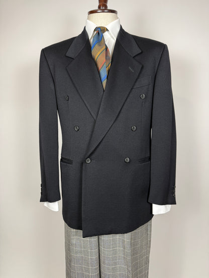 Giacca Pal Zileri doppiopetto anni ‘80 flanella blu - tg. 48