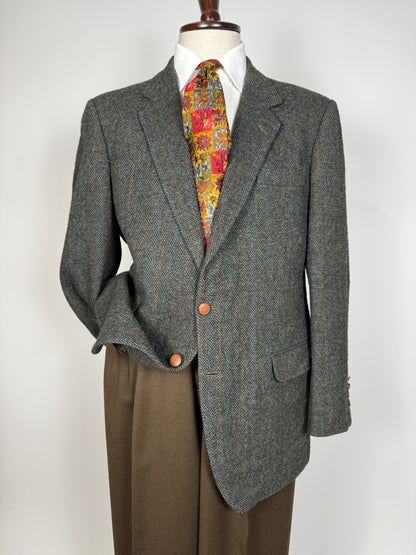 Giacca Daks shetland tweed spigato - tg. 52/54