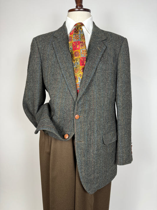 Giacca Daks shetland tweed spigato - tg. 52/54