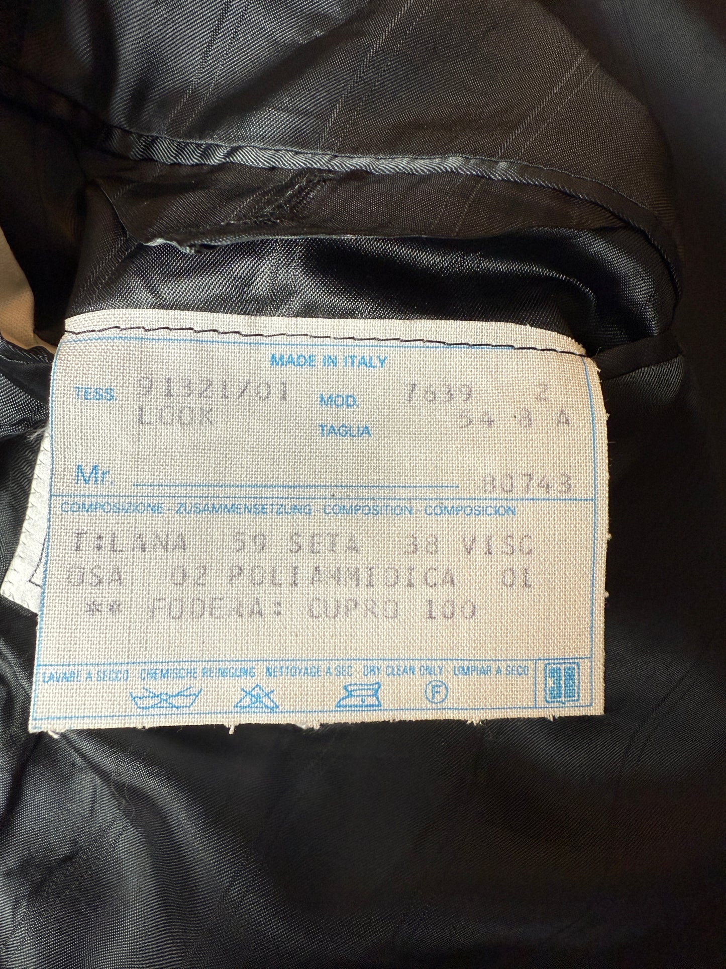 Completo doppiopetto Corneliani anni ‘80 in lana e seta - tg. 52/54