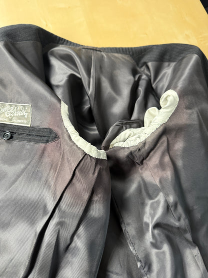 Giacca anni '50/'60 flanella antracite gessato - tg. 50/52