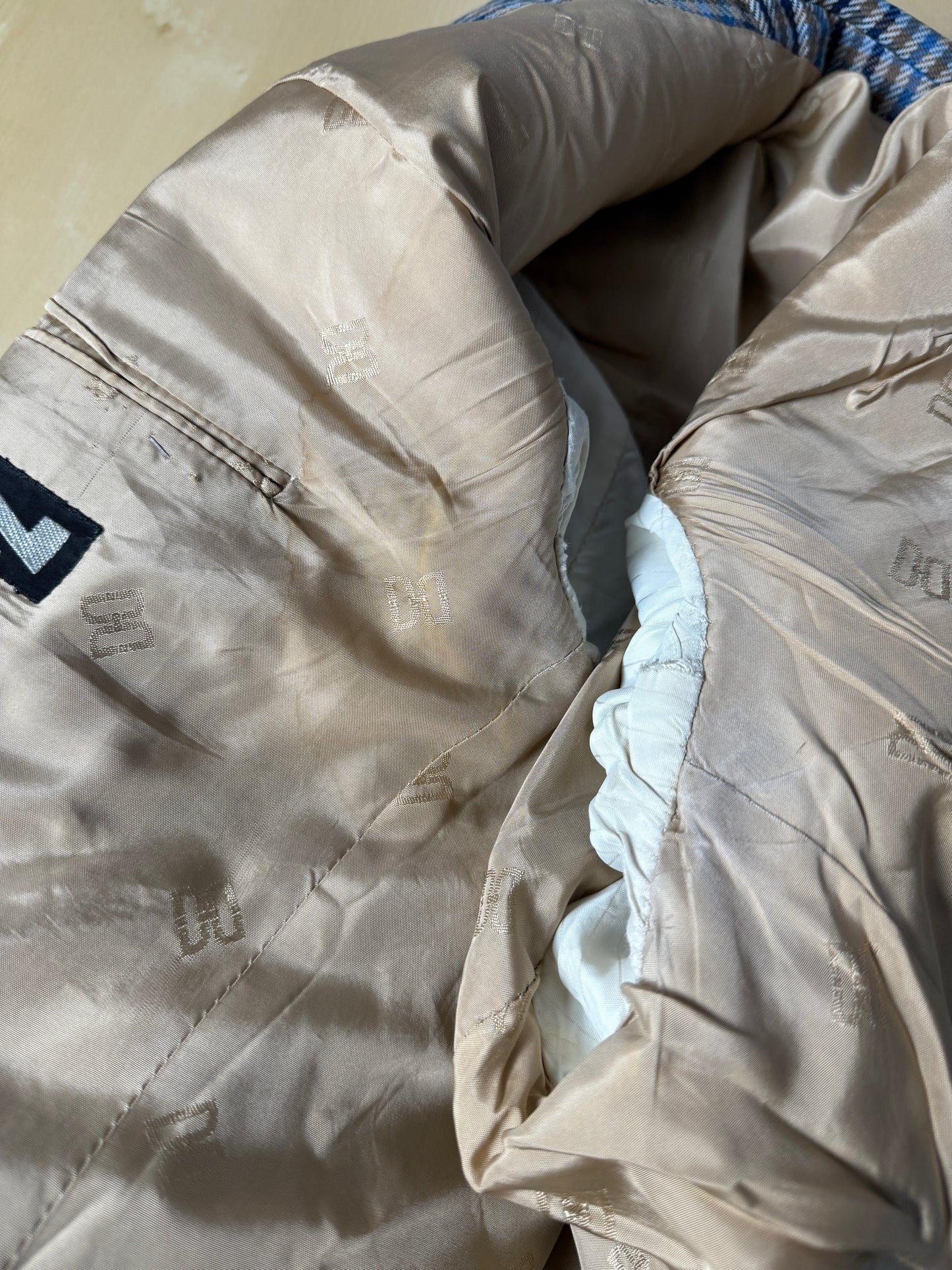 Giacca Daks check quadri blu made in UK - tg. 54/56