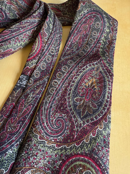 Cravatta anni ‘80 paisley jacquard
