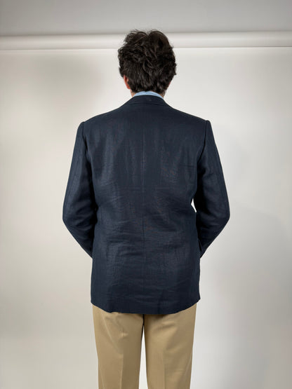 Giacca sartoriale in lino con fodera in seta - tg. 48/50