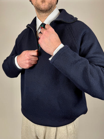 Maglione zip 3/4 CP Company in pura lana - XL